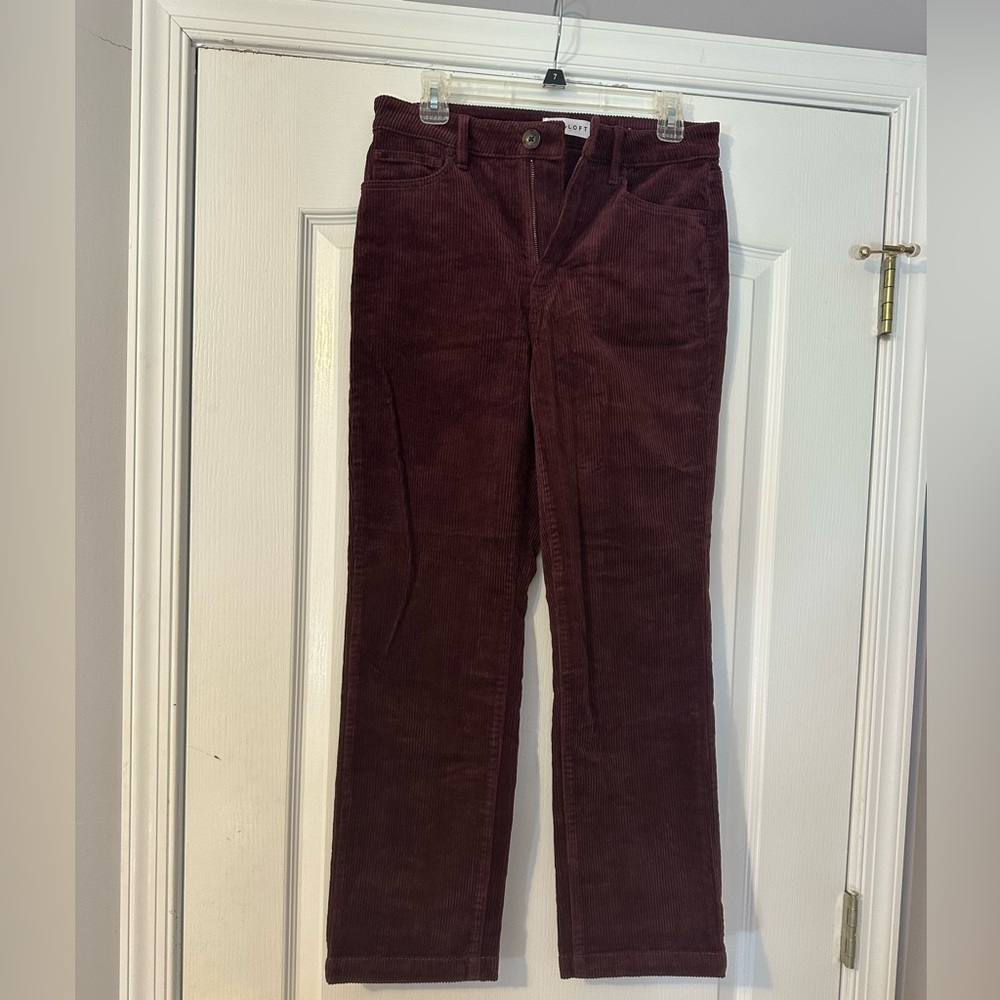 Loft Straight Corduroy Pant. 27